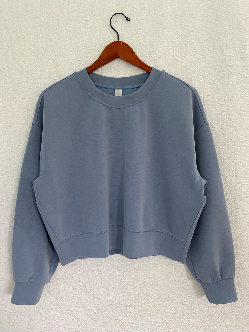 lululemon athletica Cropped Crewneck Softstreme Sweatshirt - Dusty Blue
